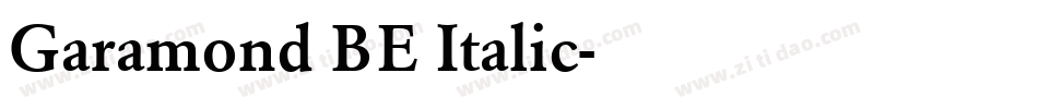 Garamond BE Italic字体转换